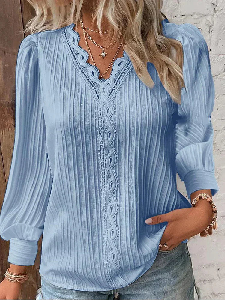 Aurelia | Blouse with Chiffon and Lace Accents