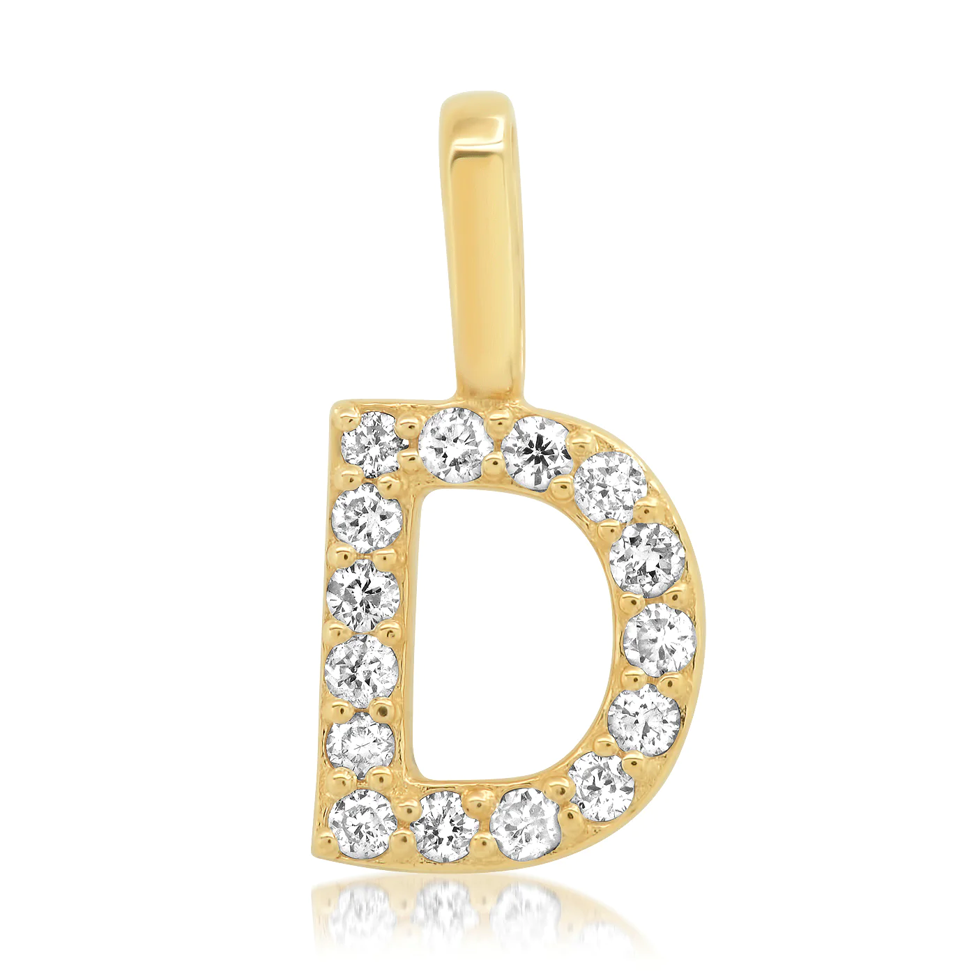 14k Diamond Pav¨¦ Monogram Pendant