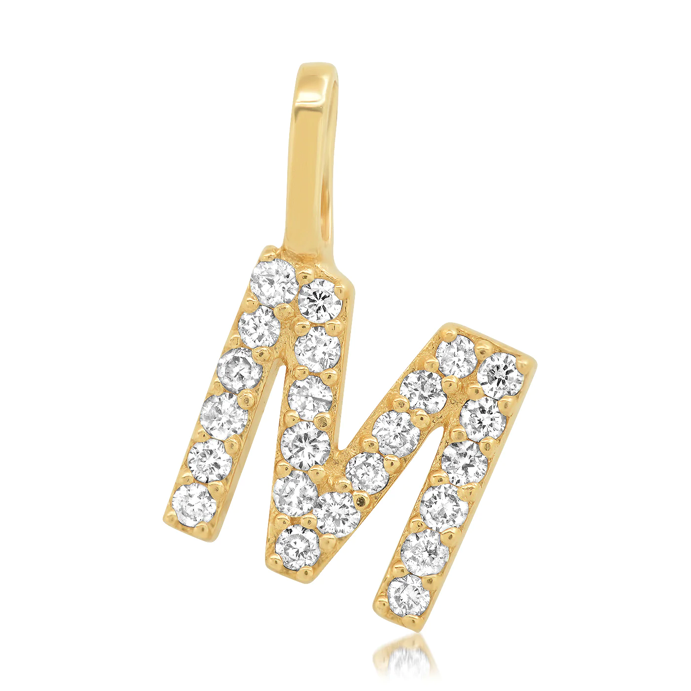 14k Diamond Pav¨¦ Monogram Pendant