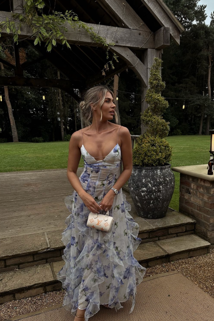 Celavie | Women's Floral Lace Maxi Dress with Elegant Design and Flowing Silhouette