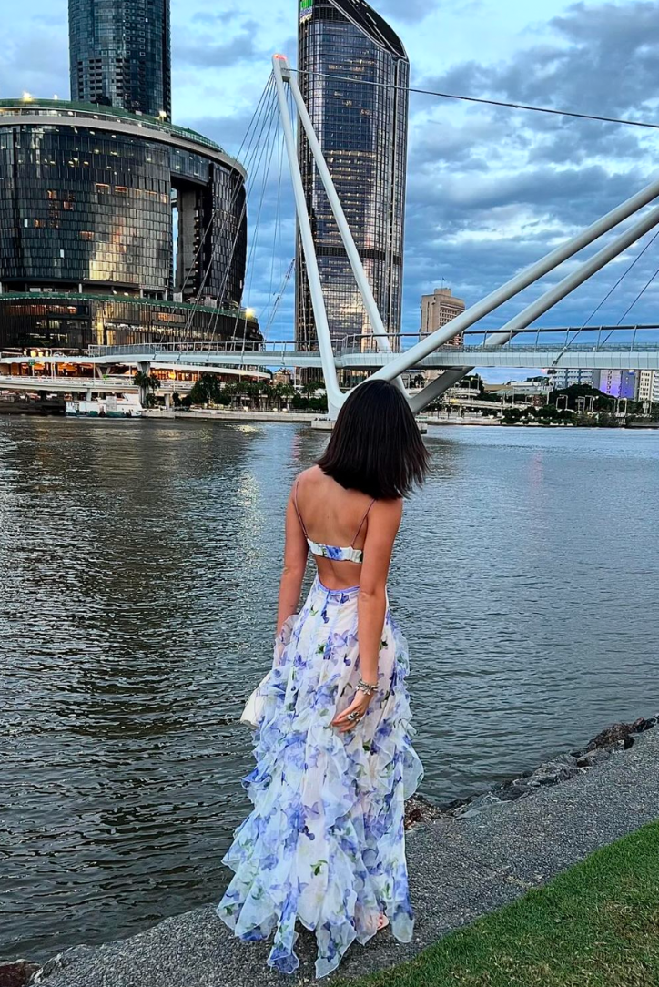 Celavie | Women's Floral Lace Maxi Dress with Elegant Design and Flowing Silhouette