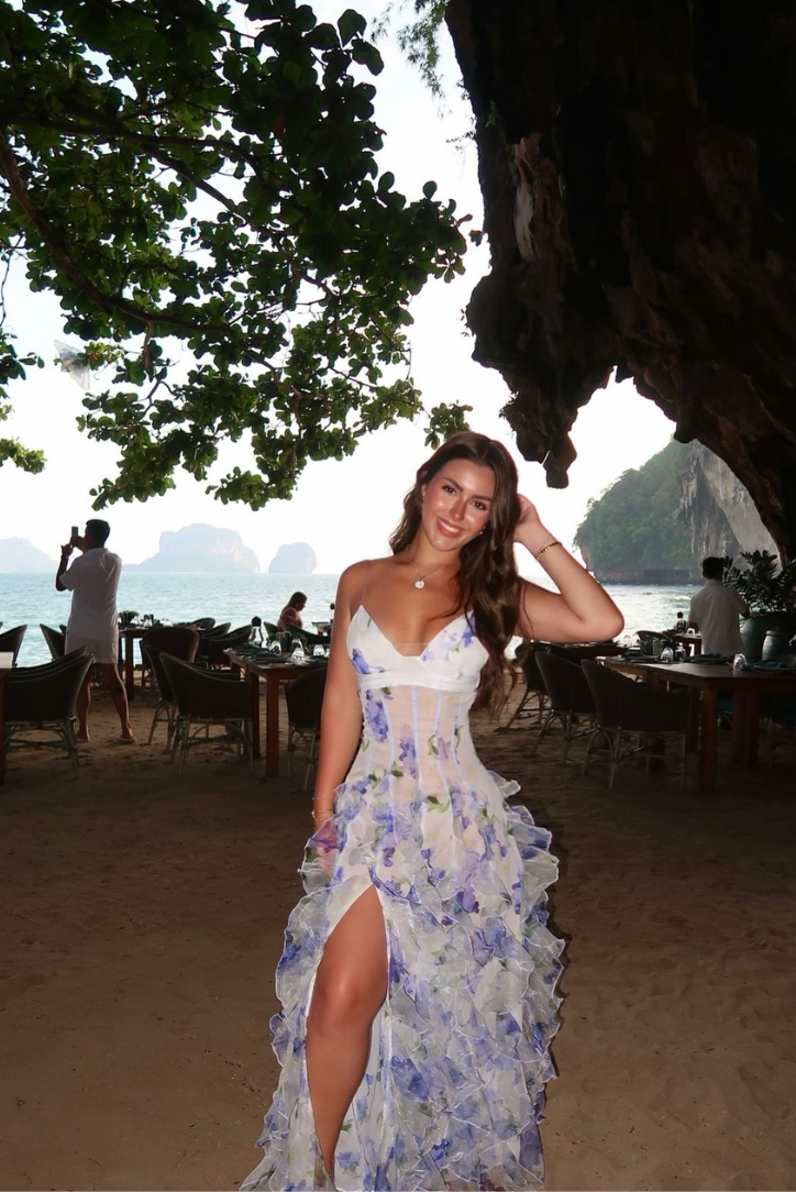 Celavie | Women's Floral Lace Maxi Dress with Elegant Design and Flowing Silhouette