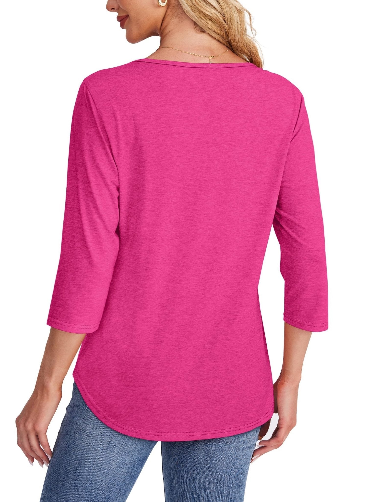 Delaney | Pleated Chest Top with 3/4 Sleeves