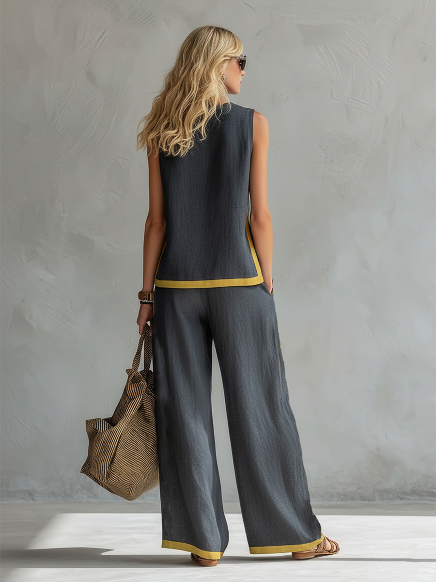 Amara | Elegant And Casual Vest And Pants Set