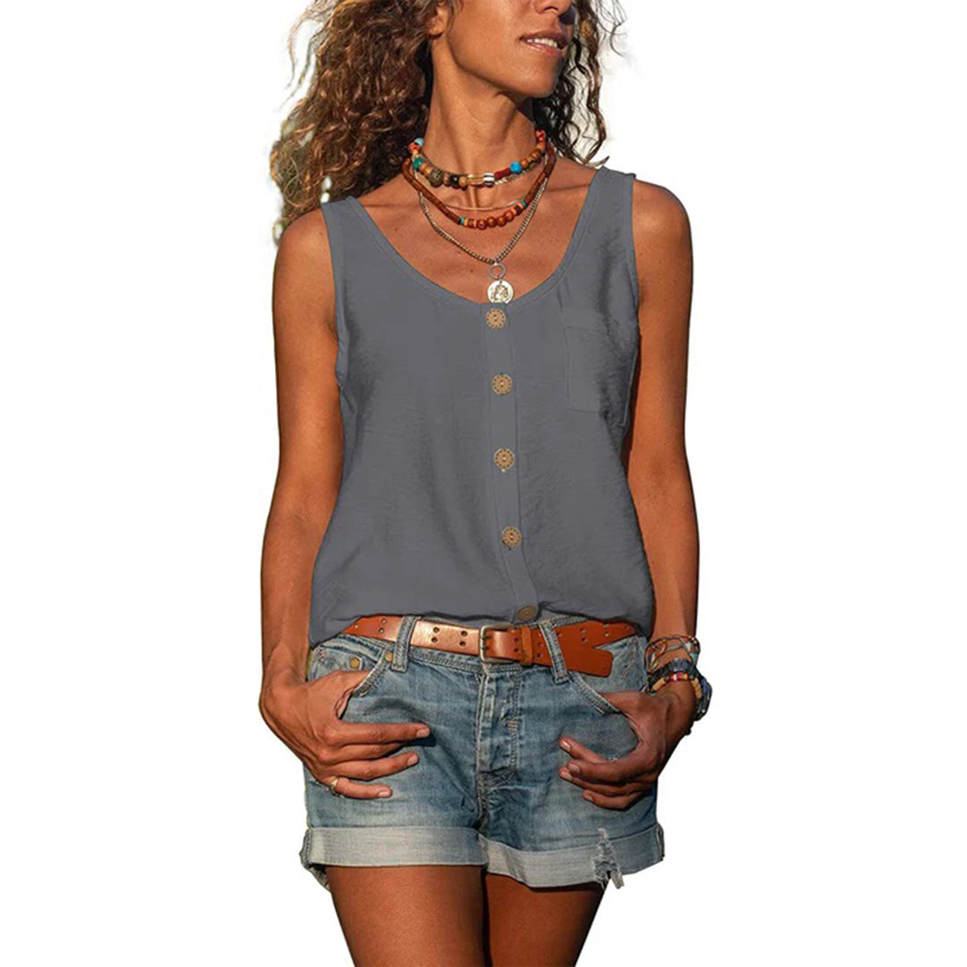 Gwen | Casual Sleeveless Top with Loose Fit
