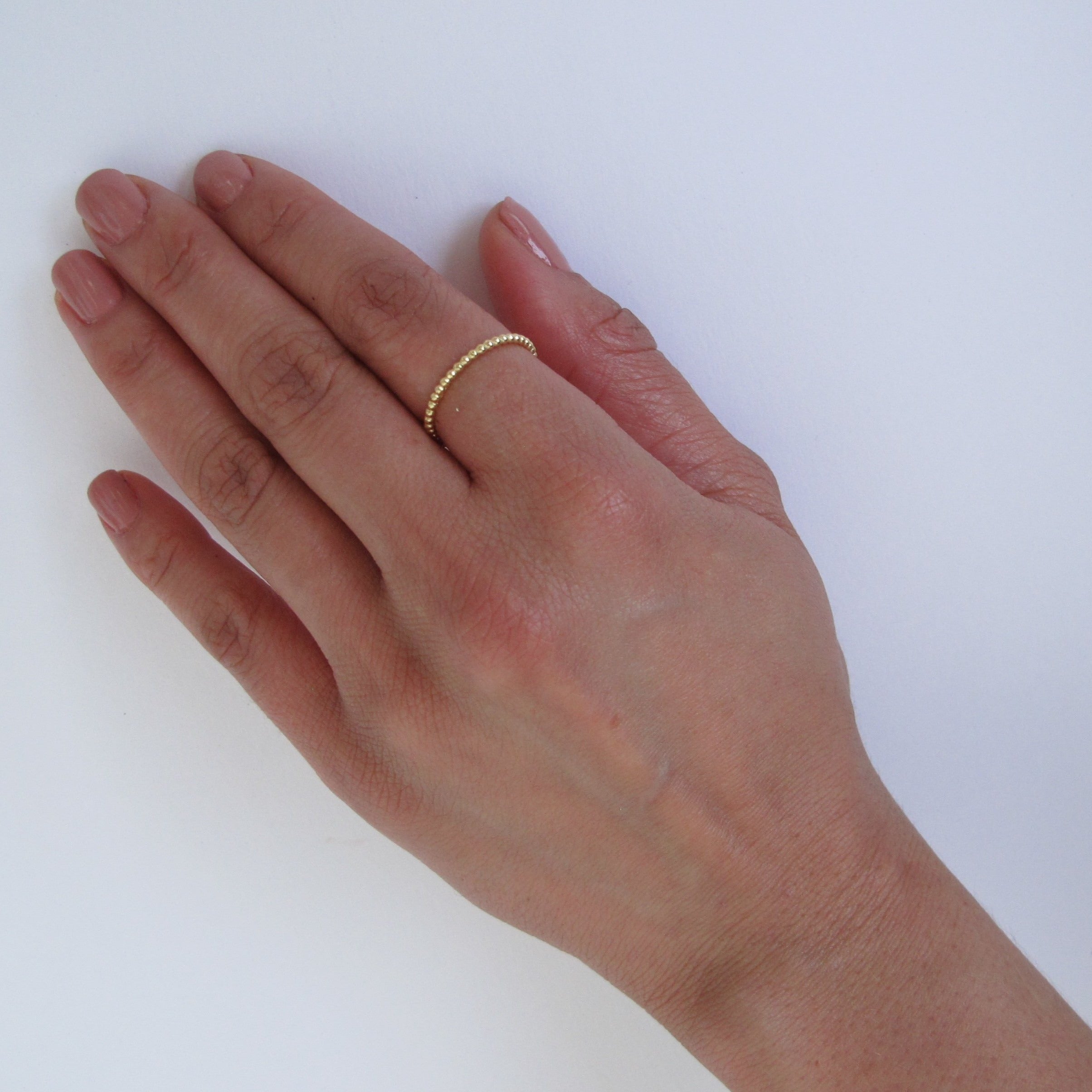 Beaded Silver Ring