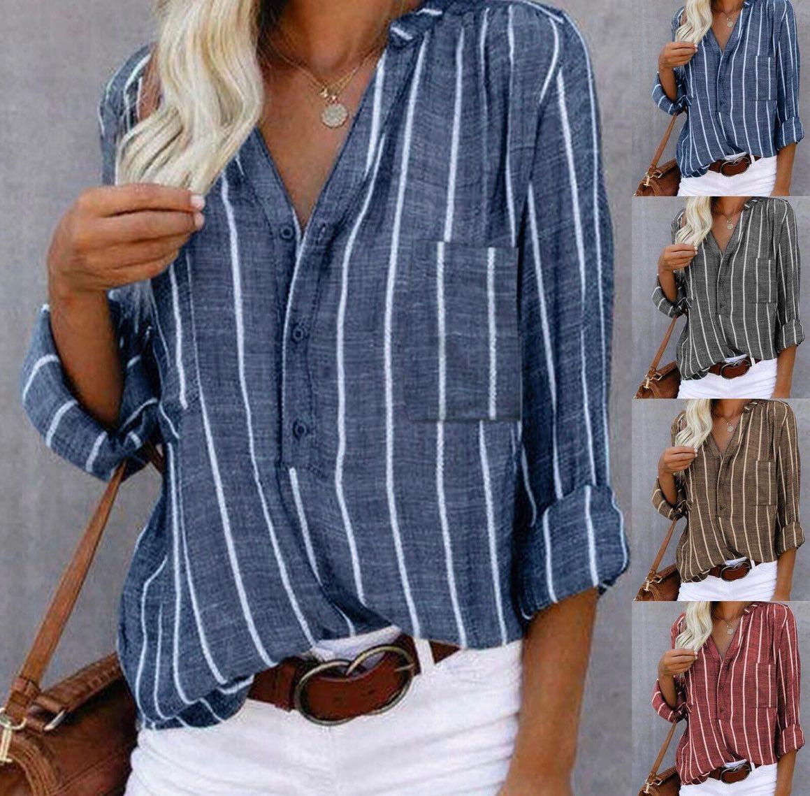 Candace | Striped Casual Blouse