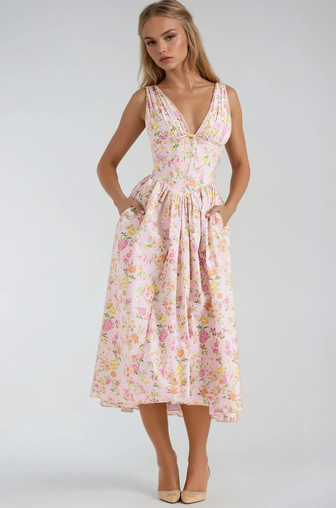 Eira | Women's Summer Dress with Sleeveless Design and Flowy Skirt