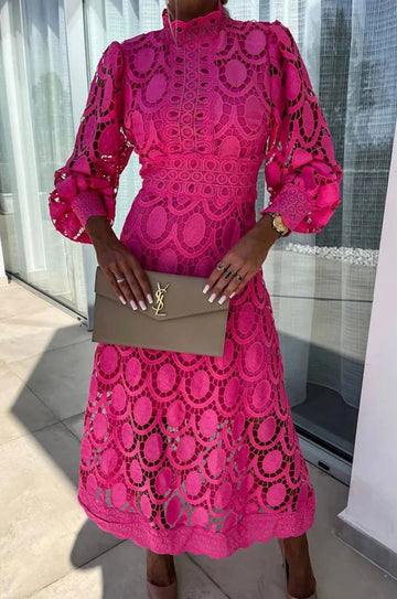 Fiorella | Women's Lace Dress with Intricate Design and Classic Fit