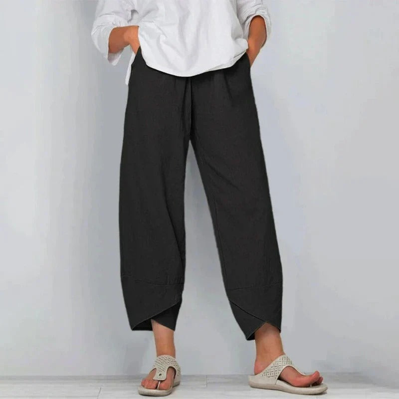 Elara | Summer Trousers with Lightweight Fabric and Relaxed Fit