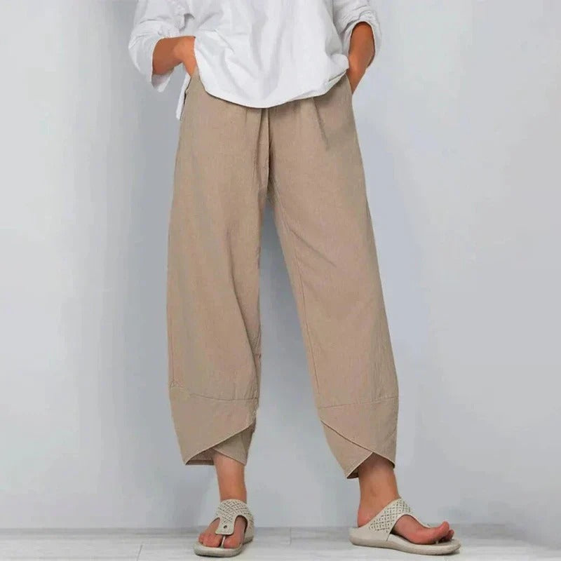 Elara | Summer Trousers with Lightweight Fabric and Relaxed Fit