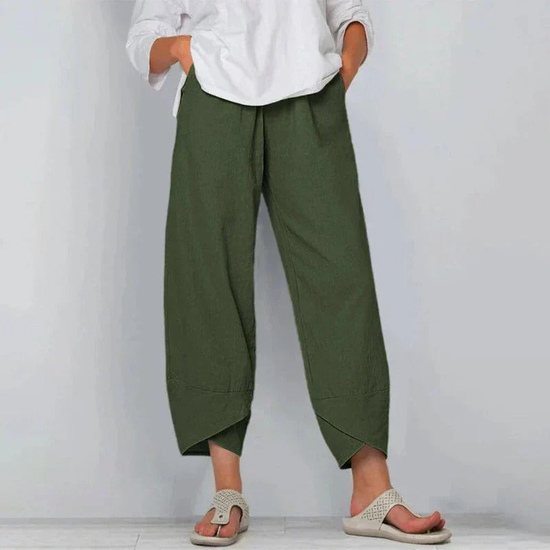 Elara | Summer Trousers with Lightweight Fabric and Relaxed Fit