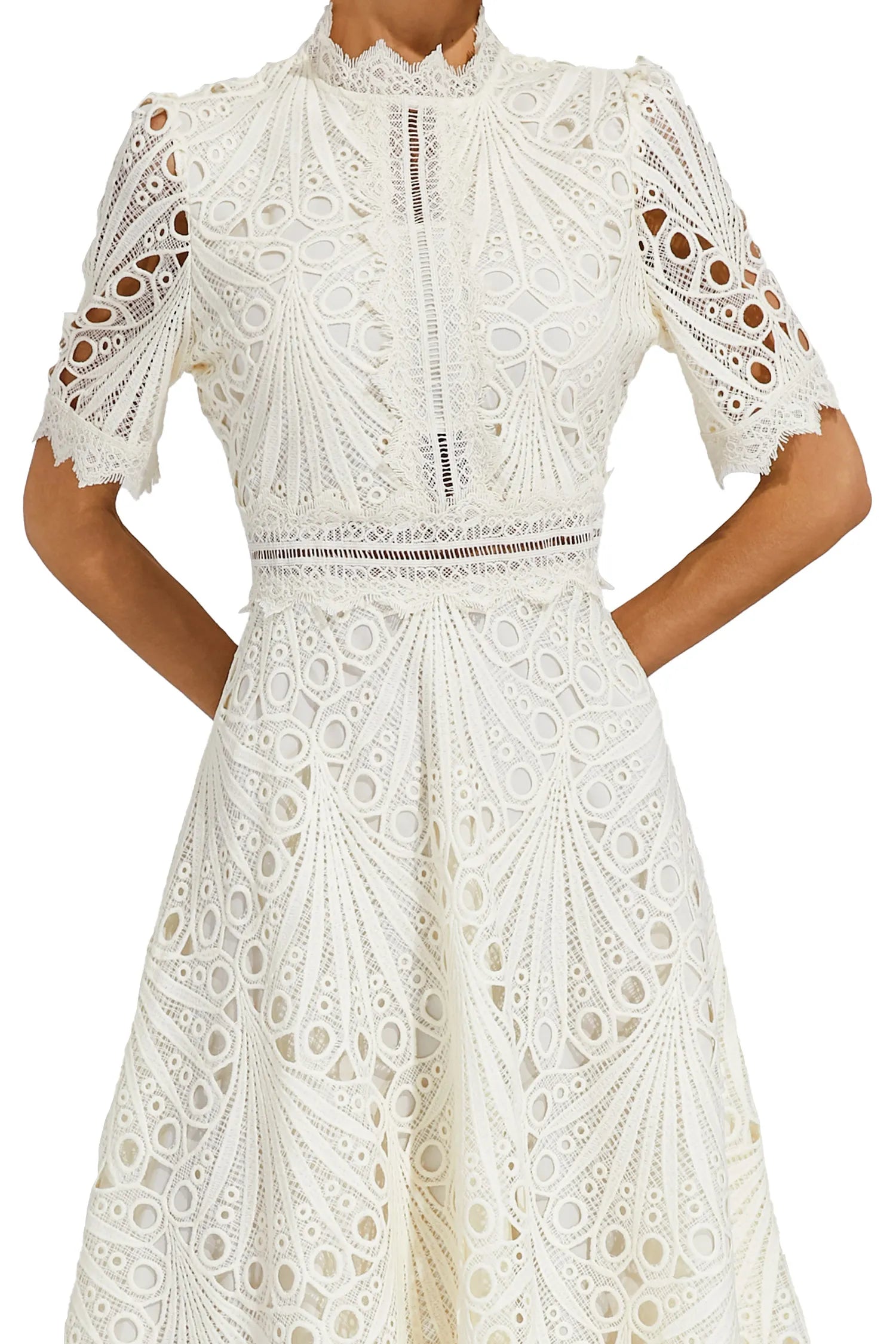 Gabriella | Elegant Lace Midi Dress for Weddings and Special Occasions