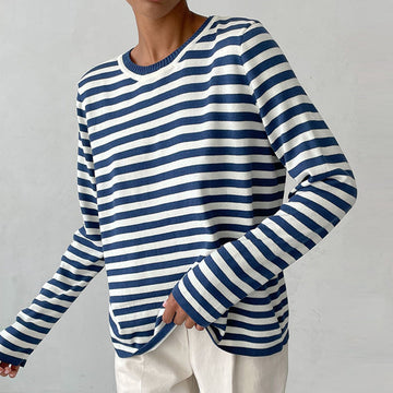Aubrielle | Striped Summer T-Shirt with Short Sleeves