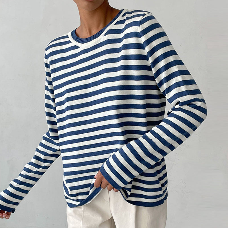 Aubrielle | Striped Summer T-Shirt with Short Sleeves