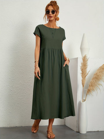 Clara | Women's Lightweight Dress with Short Sleeves and A-Line Cut