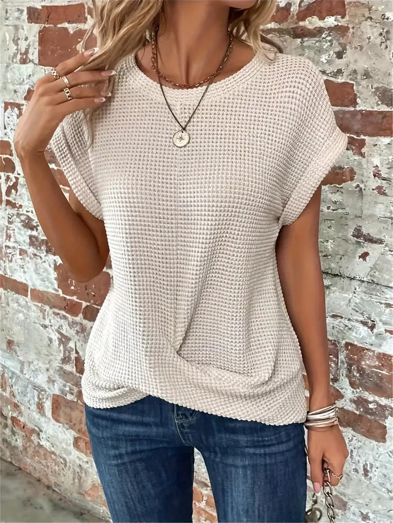 Hadley | Waffle Twist Tee ¡ª Modern, Versatile, Stylish