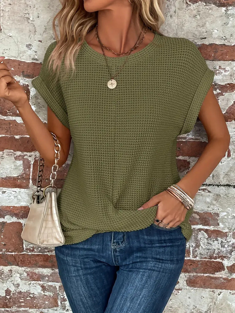 Hadley | Waffle Twist Tee ¡ª Modern, Versatile, Stylish