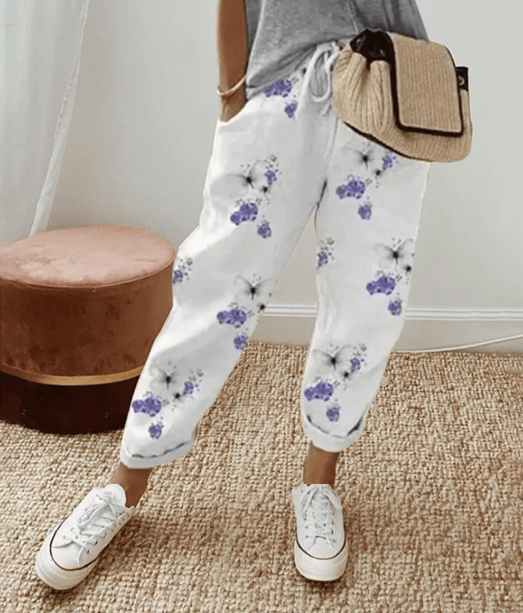 Arden | Trousers with Flattering Fit and Printed Design