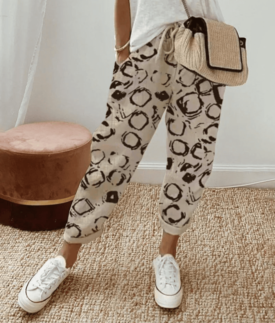 Arden | Trousers with Flattering Fit and Printed Design
