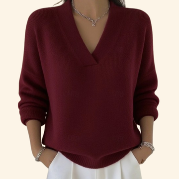 Aubrey | V-Neck Blouse with Soft Fabric and Relaxed Fit