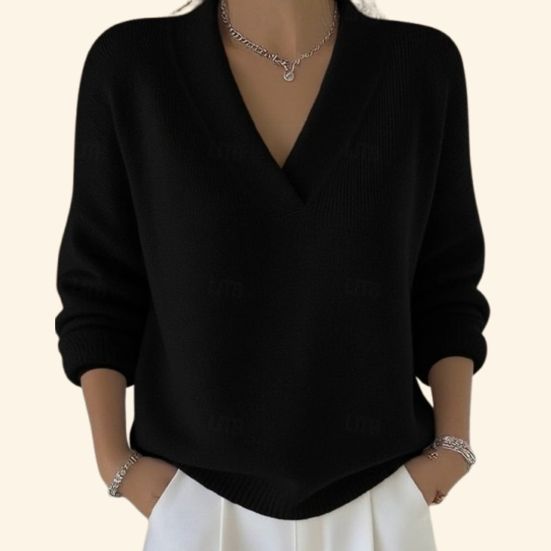 Aubrey | V-Neck Blouse with Soft Fabric and Relaxed Fit