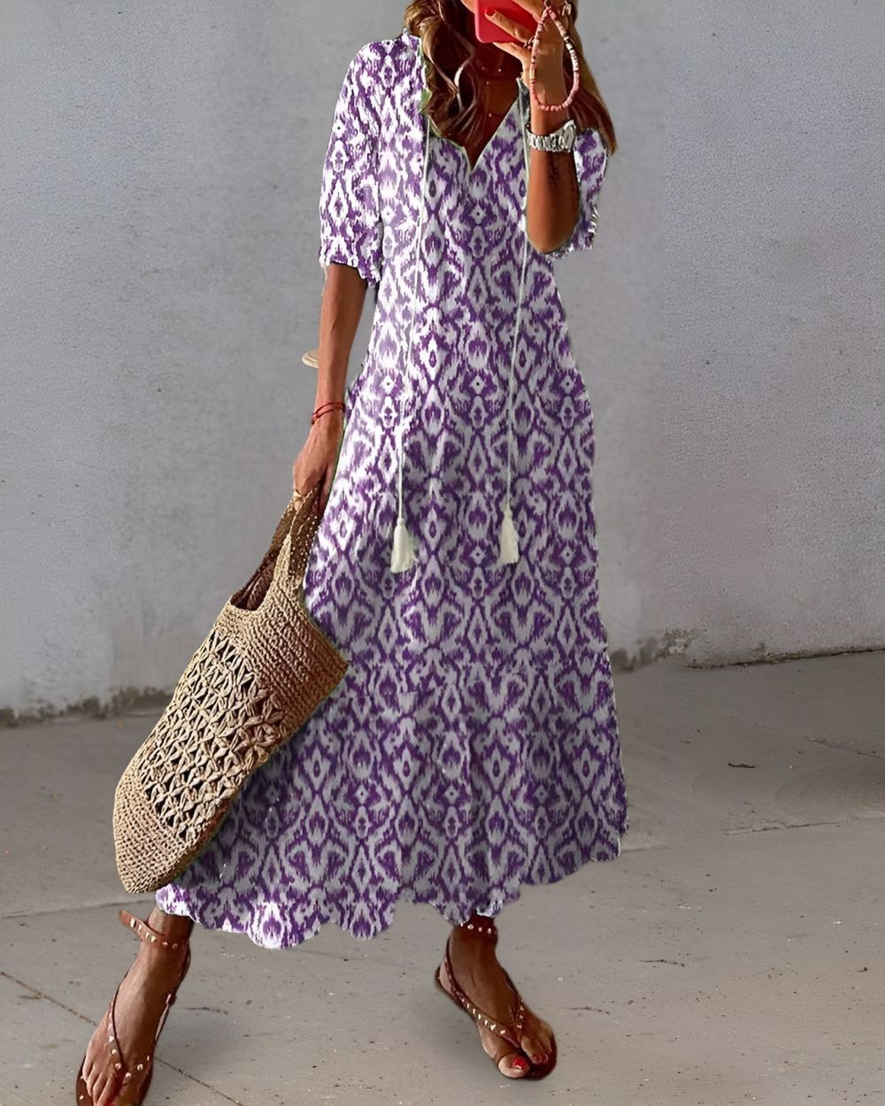 Dahlia | Women's Boho-Style Covering Dress with Flowing Design and Adjustable Straps