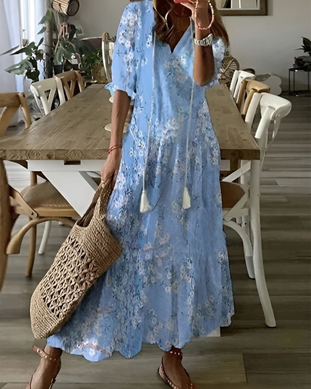 Dahlia | Women's Boho-Style Covering Dress with Flowing Design and Adjustable Straps