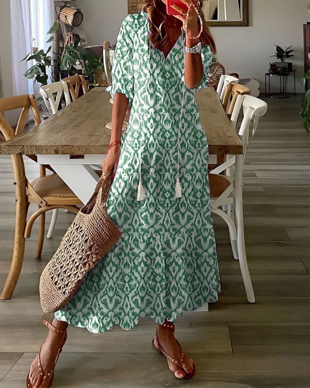Dahlia | Women's Boho-Style Covering Dress with Flowing Design and Adjustable Straps