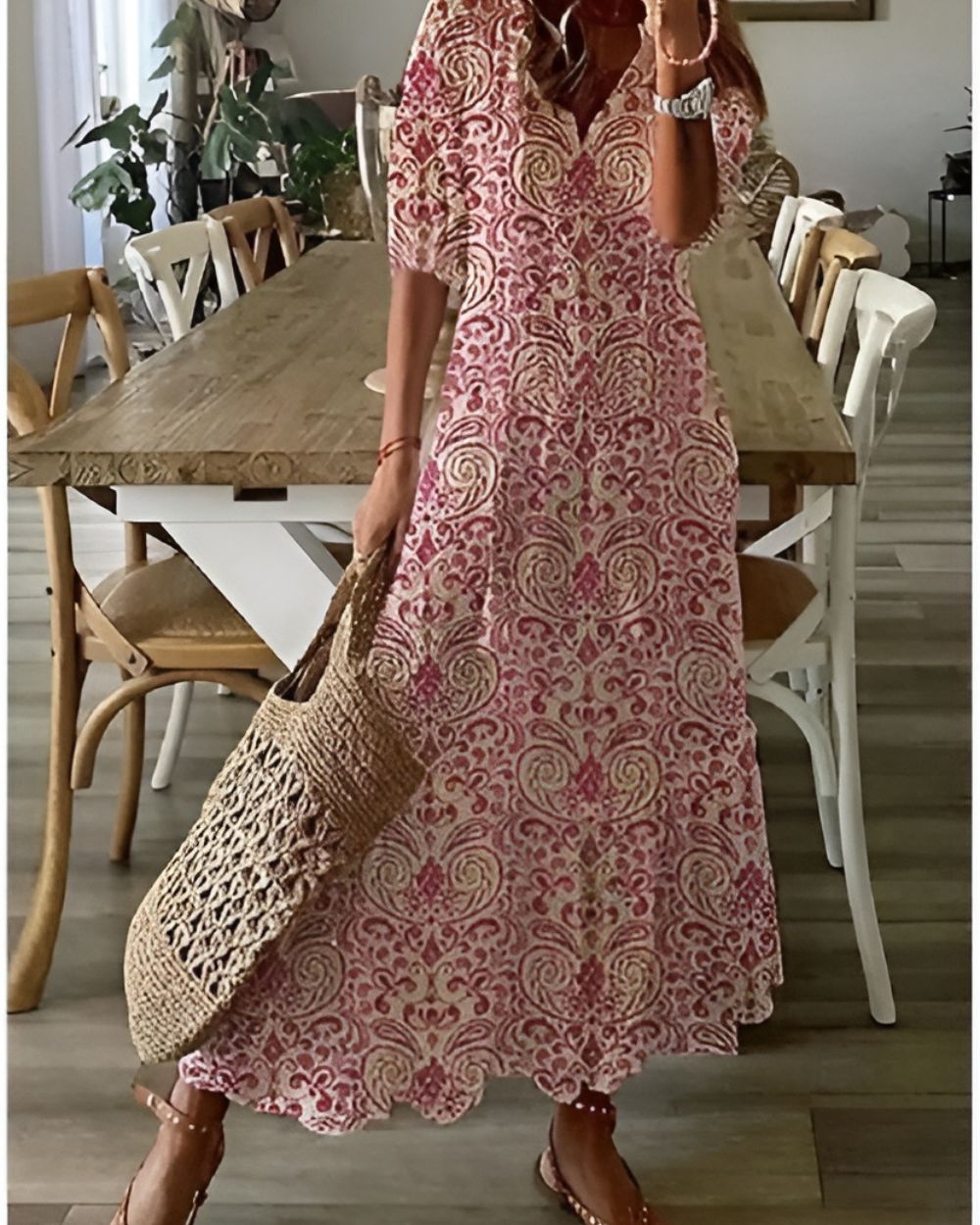 Dahlia | Women's Boho-Style Covering Dress with Flowing Design and Adjustable Straps
