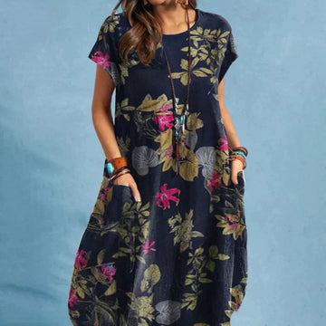 Gianna | Women's Midi Dress with Side Slit and Fitted Design