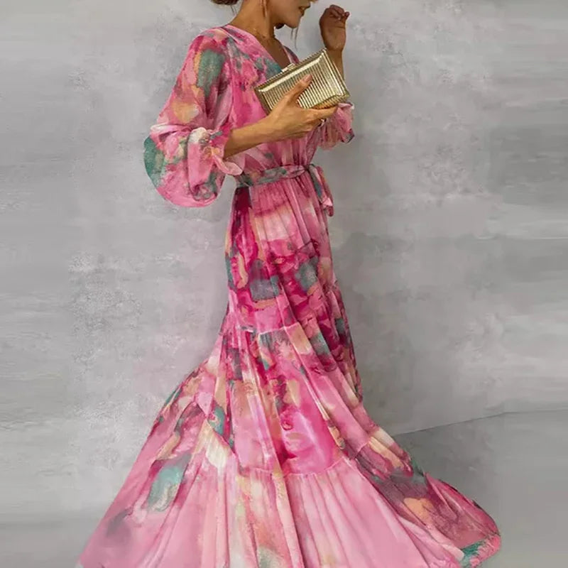 Arlette | Women's Floral Dress with Handmade Design and Classic Style