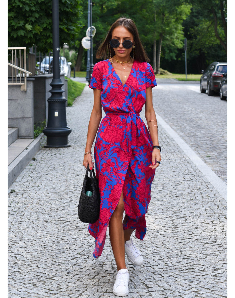 Arielle | Women's Floral Dress with Short Sleeves and Relaxed Fit