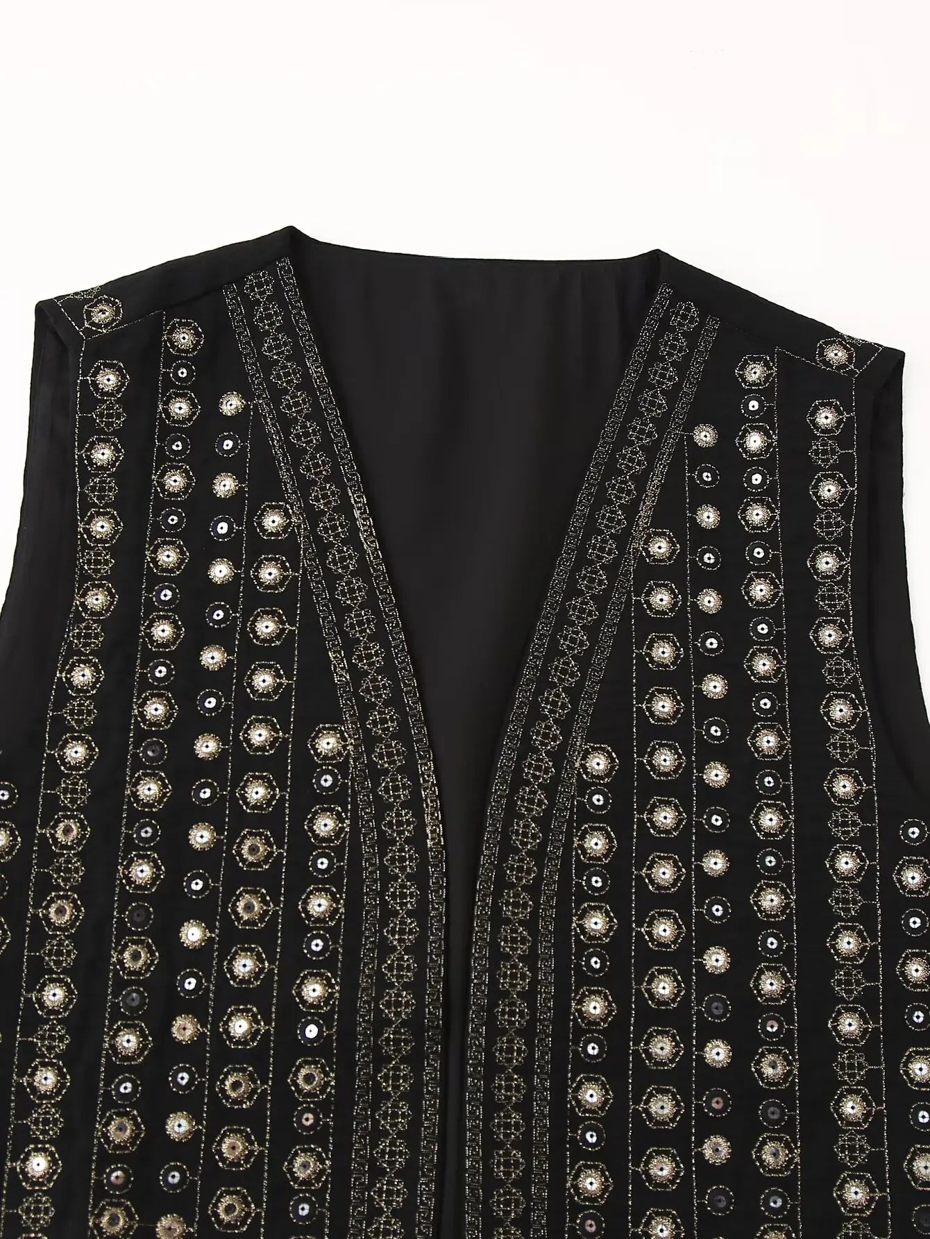 Celestia | Bohemian Sequin-Patterned Vest