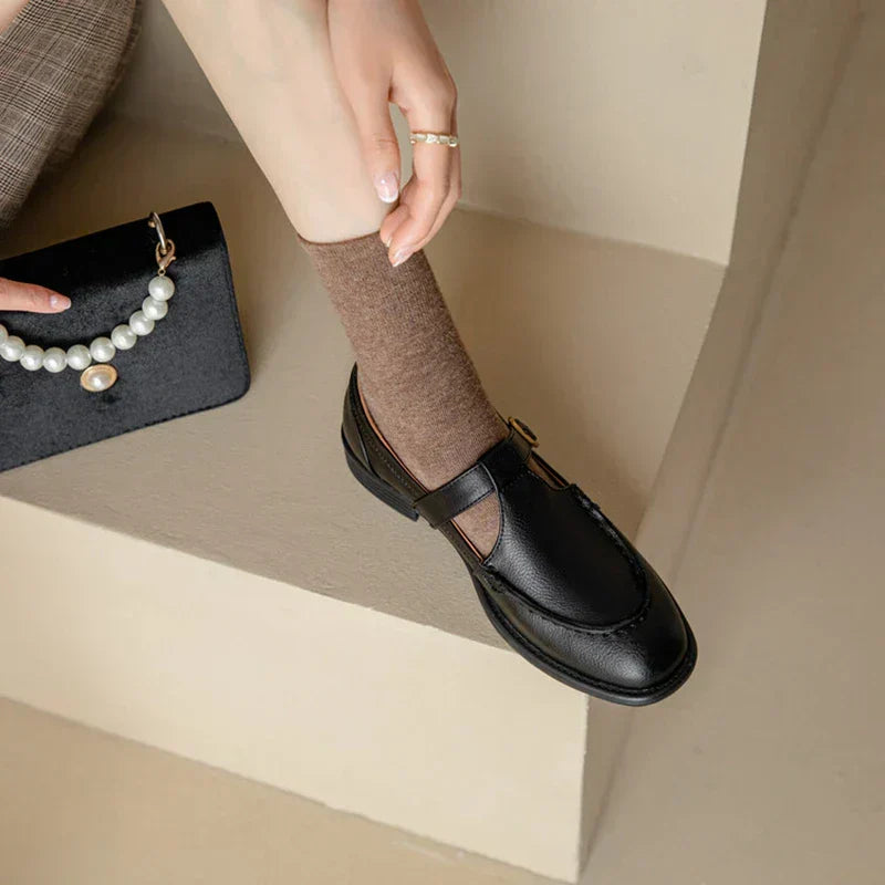 Delia | Women's Retro T-Strap Mary Jane Shoes Round Toe Low Heel
