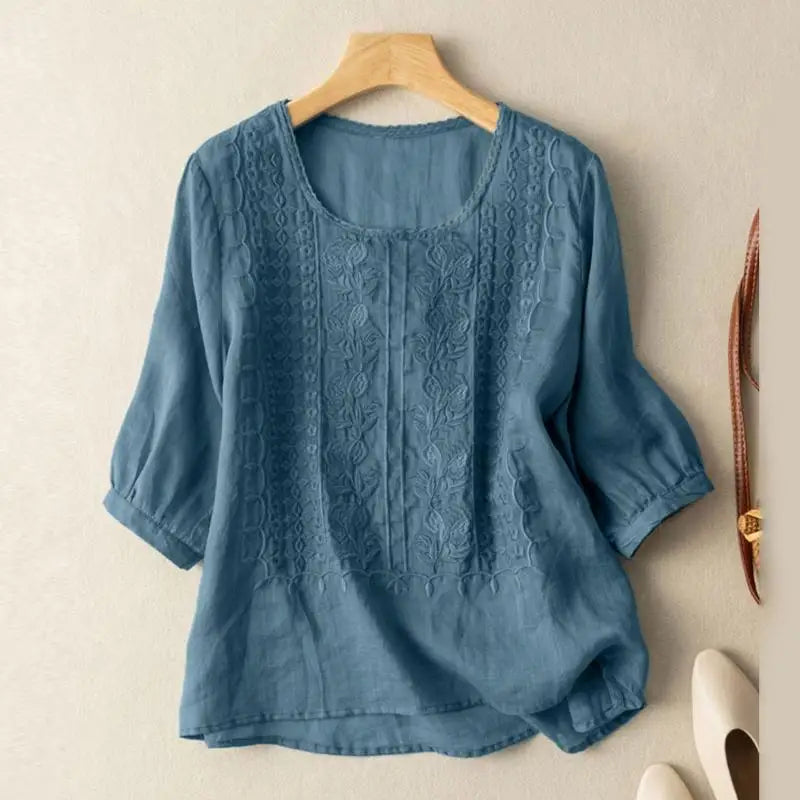 Annelise | Relaxed Blouse with Floral Print and Lightweight Fabric