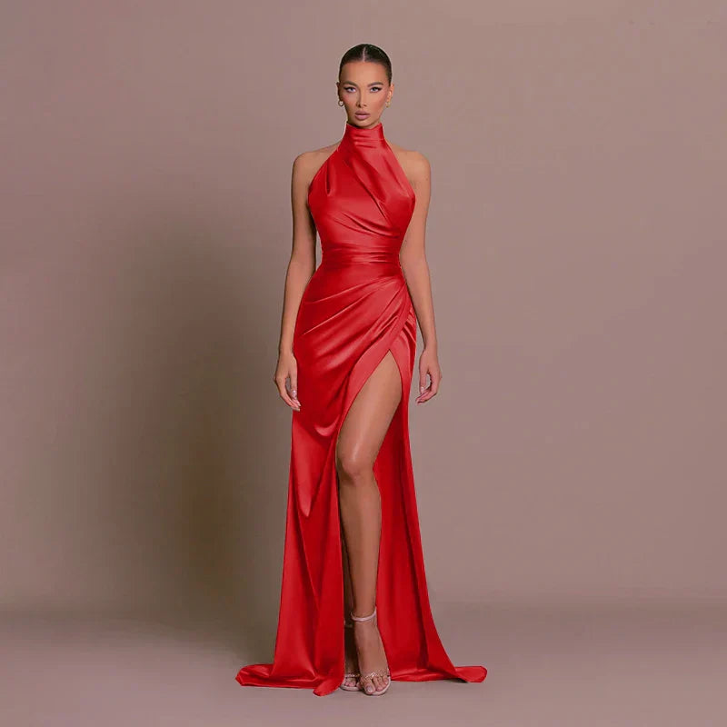 Cleo | Elegant Slit Dress for Wedding Guests