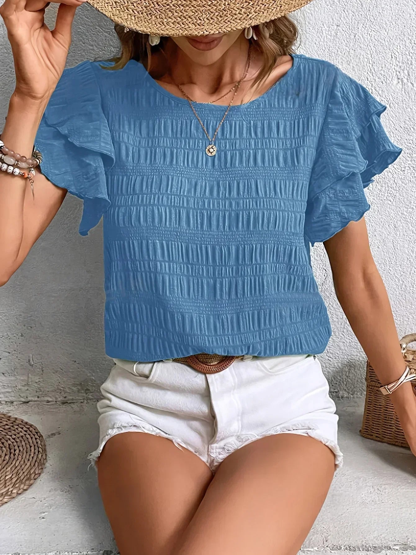 Anika | Lightweight Blouse with Ruffles and Breathable Design