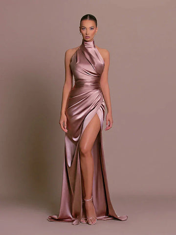 Cleo | Elegant Slit Dress for Wedding Guests