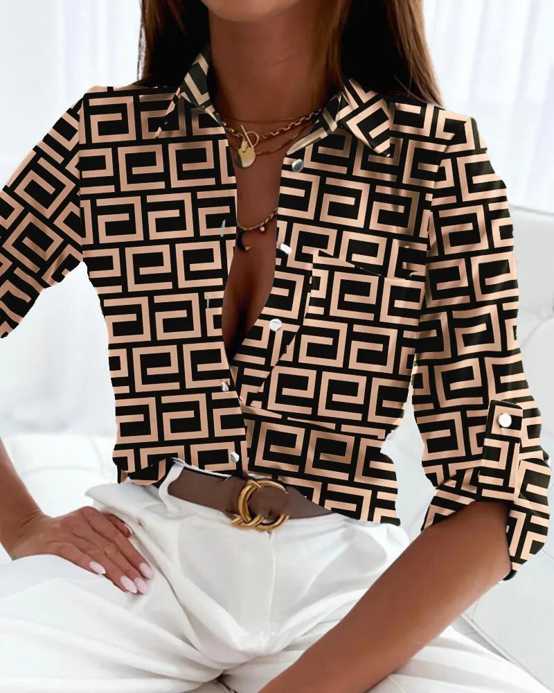 Freya | Elegant Blouse with Artistic Print