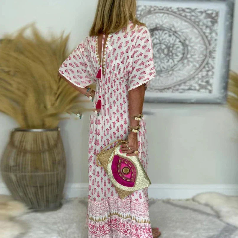 Autumn | Women's Boho Print Maxi Dress