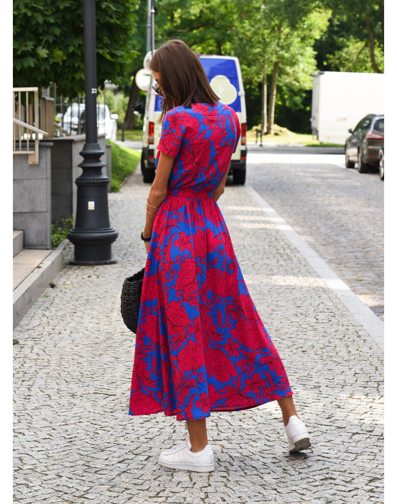 Arielle | Women's Floral Dress with Short Sleeves and Relaxed Fit