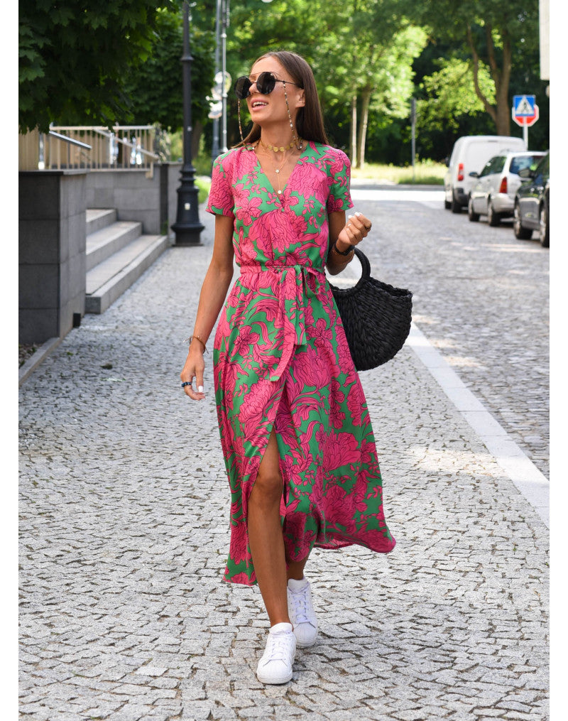 Arielle | Women's Floral Dress with Short Sleeves and Relaxed Fit