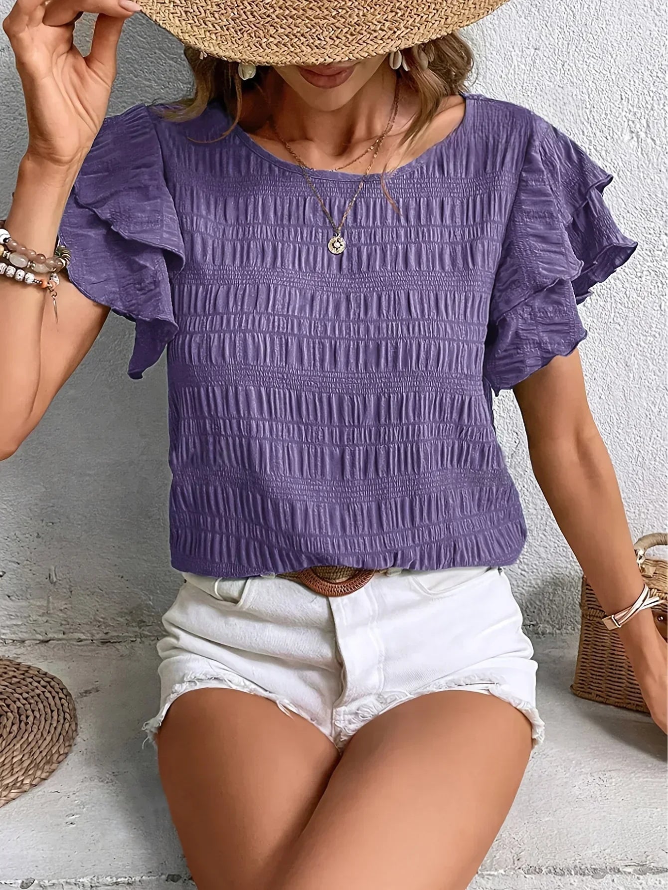 Anika | Lightweight Blouse with Ruffles and Breathable Design