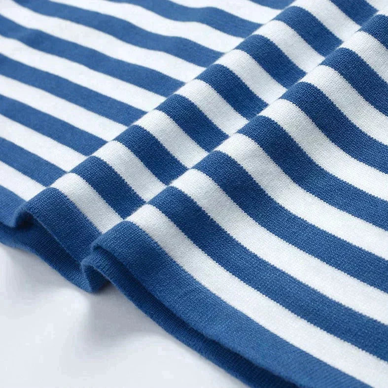 Aubrielle | Striped Summer T-Shirt with Short Sleeves