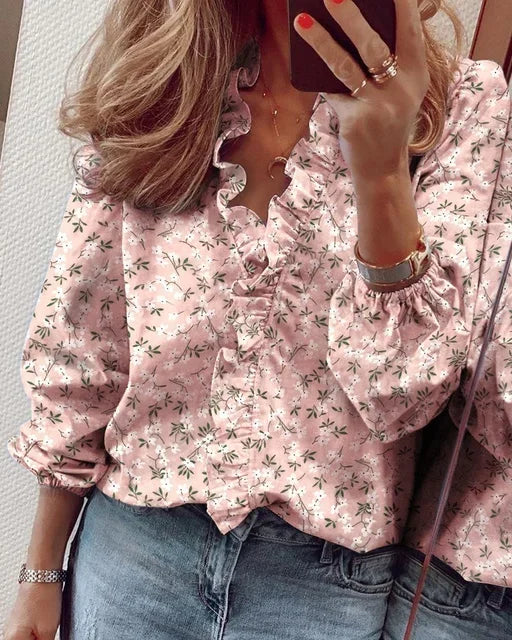 Enola | Feminine Blouse with Playful Ruffles