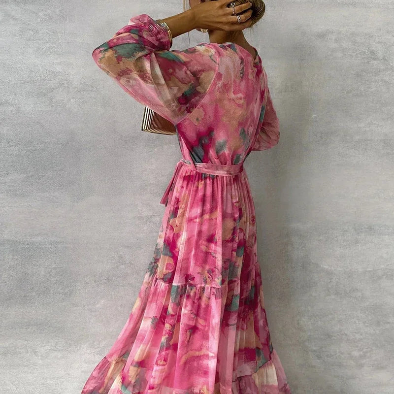 Arlette | Women's Floral Dress with Handmade Design and Classic Style