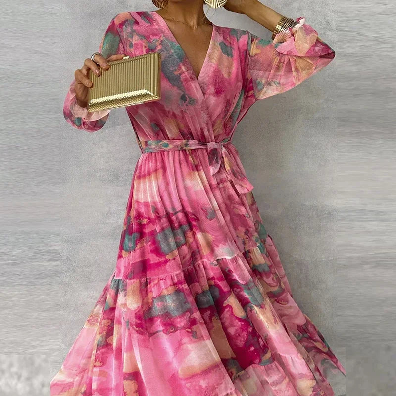 Arlette | Women's Floral Dress with Handmade Design and Classic Style