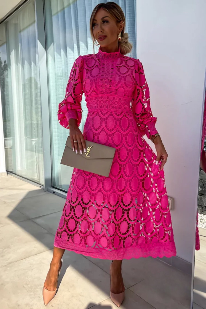 Fiorella | Women's Lace Dress with Intricate Design and Classic Fit