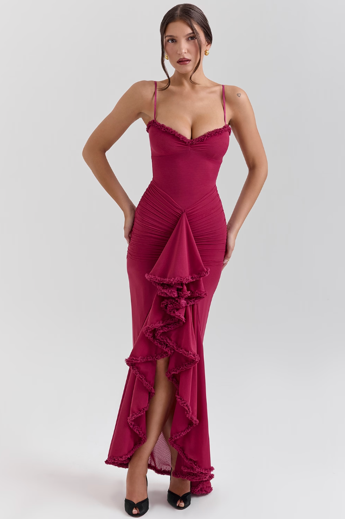 Giavanna | Women's Lace Ruched Dress with Elegant Design and Versatile Fit